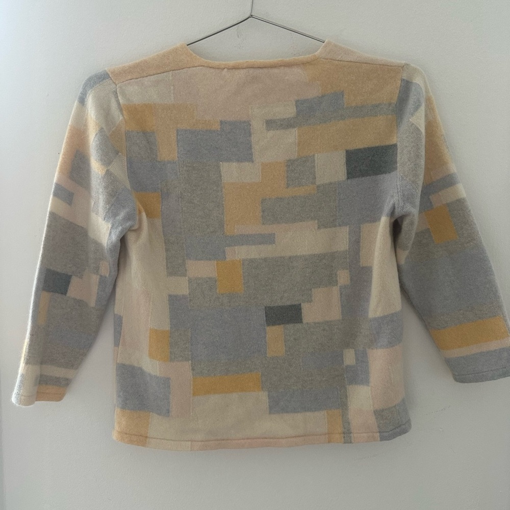 Geometric Patterned Sweater - Cashmere - image 2